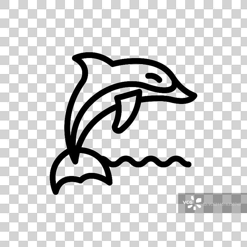 海豚图标或Logo设计图片素材