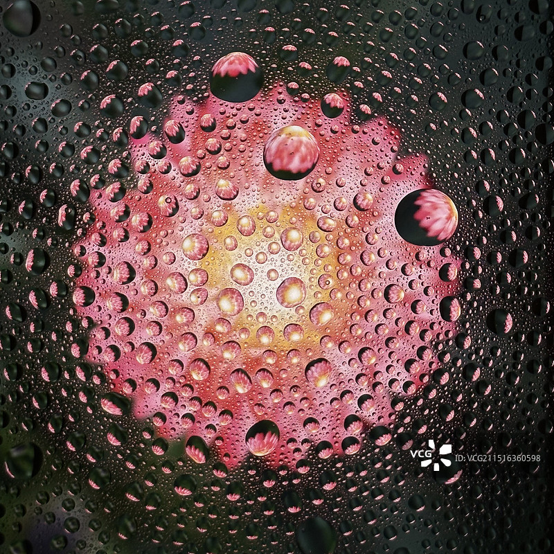 湿玻璃全帧拍摄图片素材