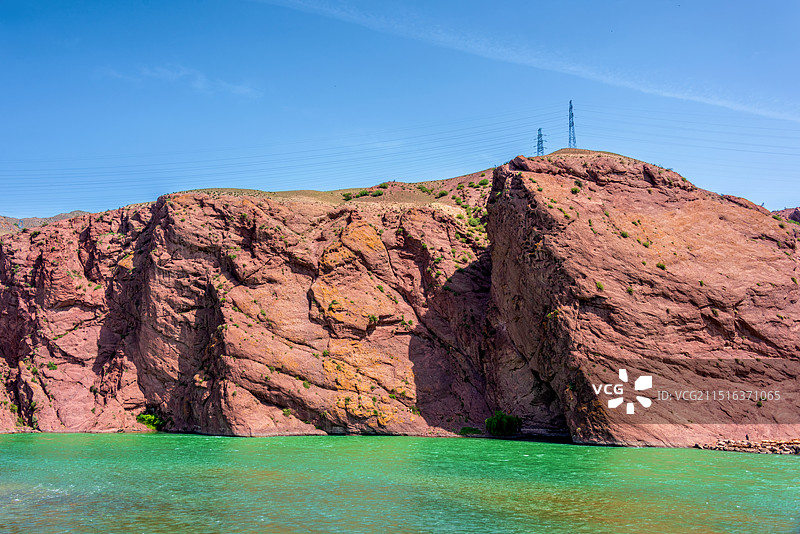 中国新疆伊犁特克斯河风光图片素材