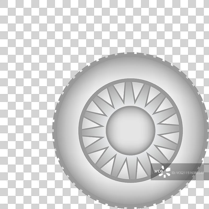 白色背景上的汽车车轮图标图片素材