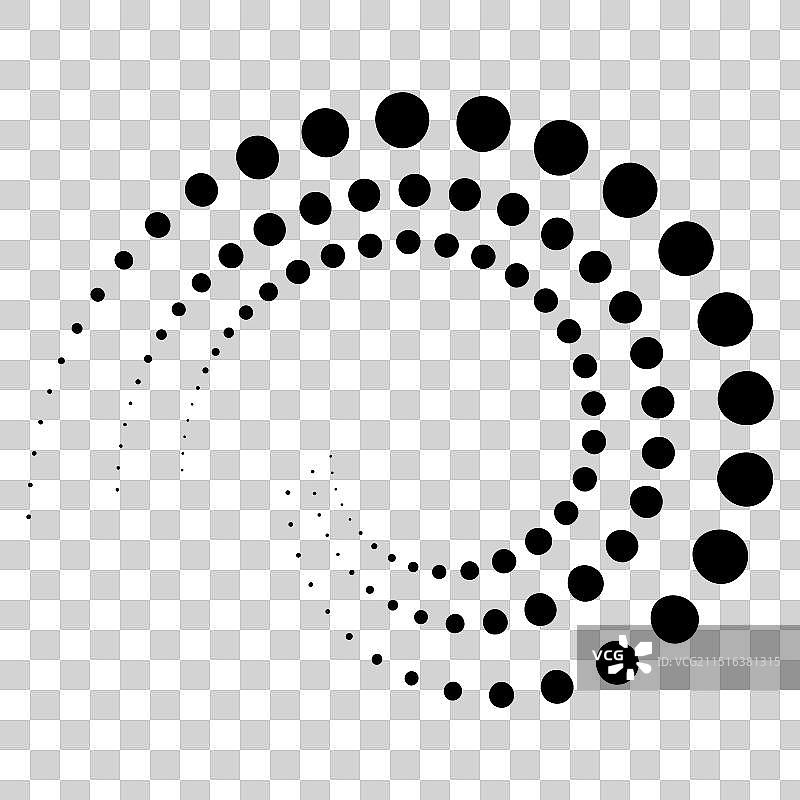 半色调点状速度线圆形几何艺术图片素材
