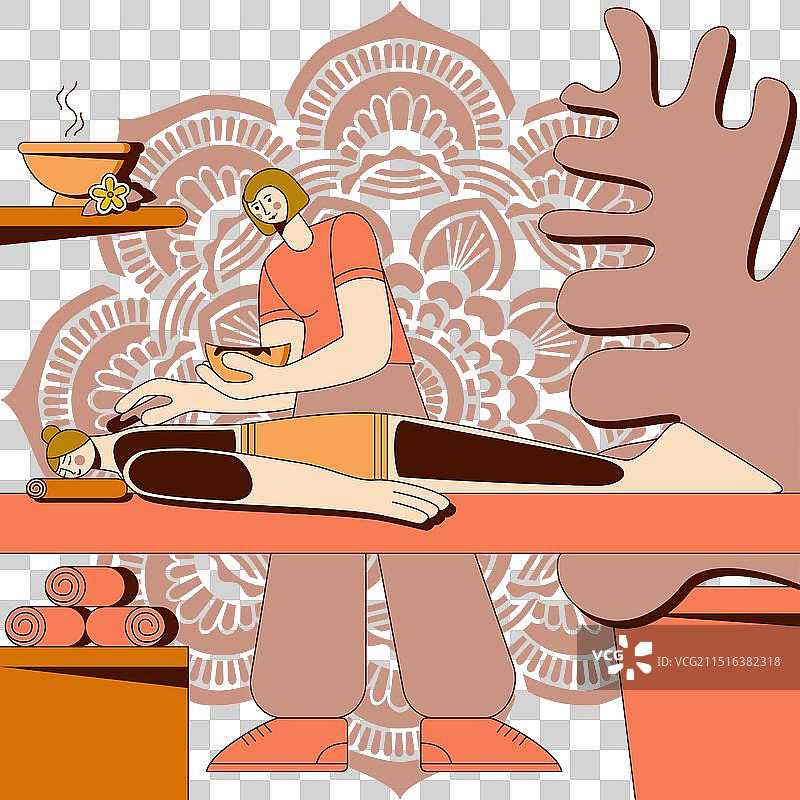 热敷身体裹敷图片素材