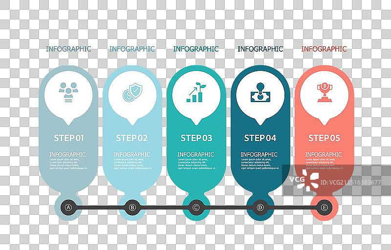 信息图时间轴商业工作流程报告图片素材