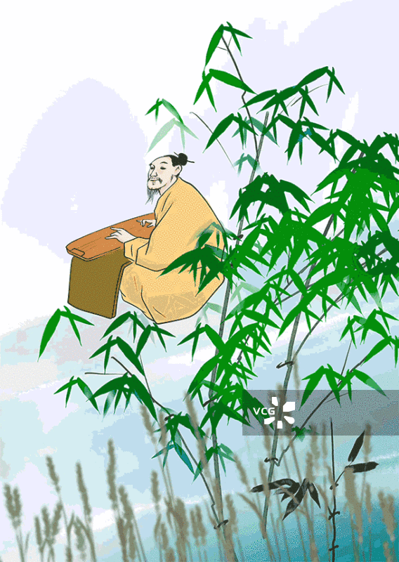 古代汉服传统文化诗词人物水墨动画插图图片素材