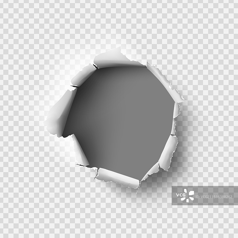 透明背景上撕裂的破纸图片素材