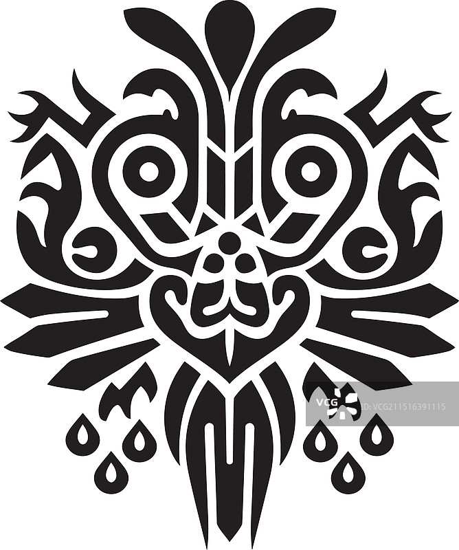 精美达雅克风格的婆罗洲美景图片素材