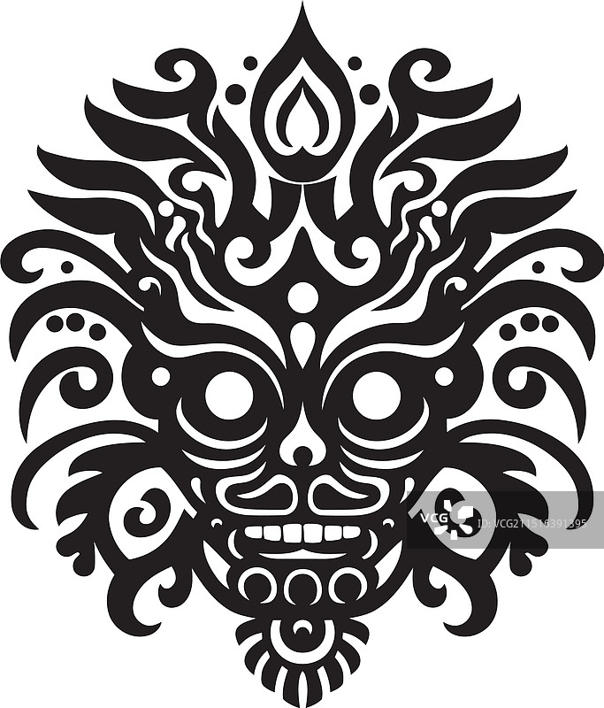 用于设计的达雅族民族装饰图片素材