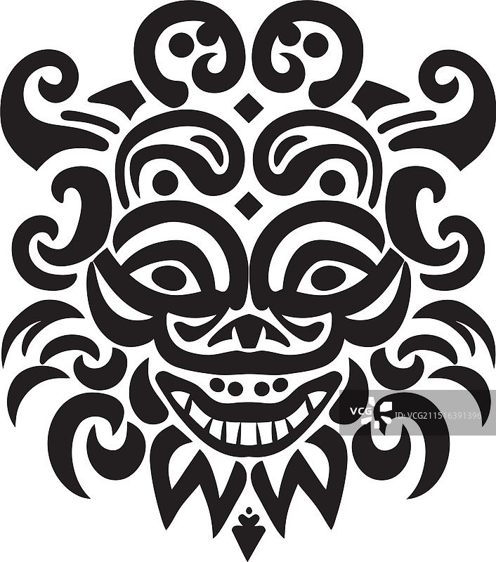 展示土著达雅克的部落宝藏图标图片素材