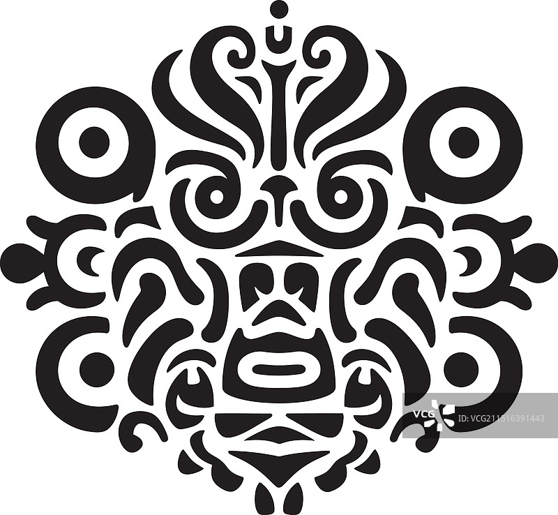 象征达雅克部落宝藏的部落图案图标图片素材