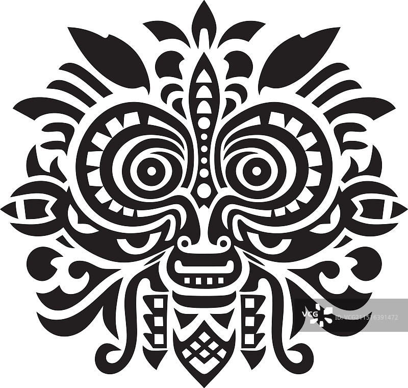 反映达雅克图案的文化帆布图标图片素材