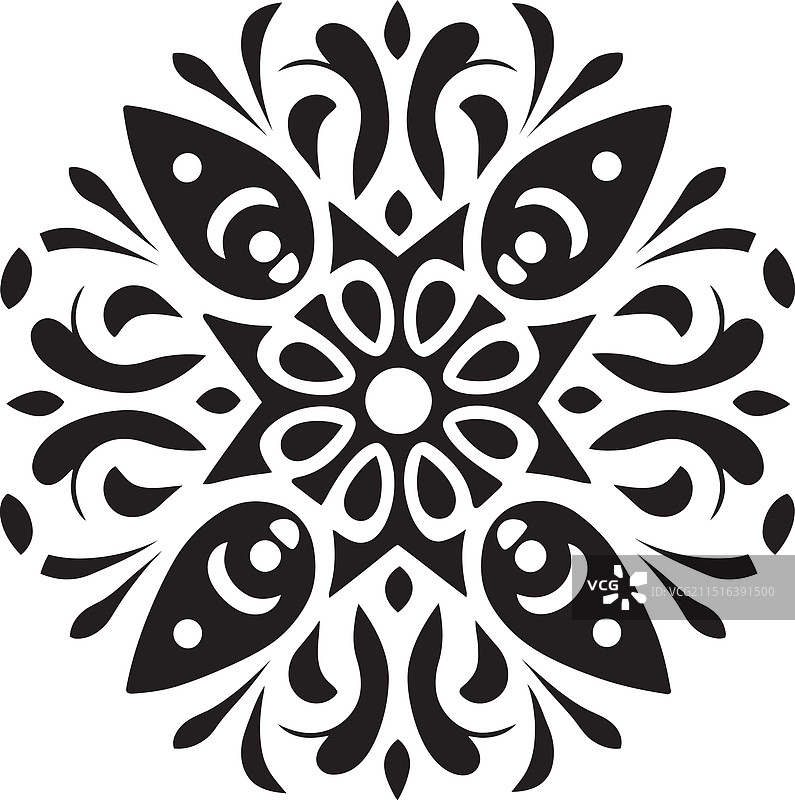 丛林珠宝达雅克图案标志增强图片素材