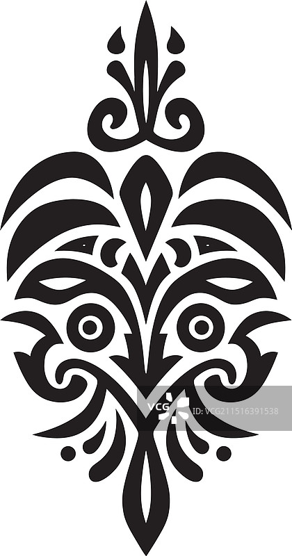 加里曼丹岛达雅克族图案设计图片素材