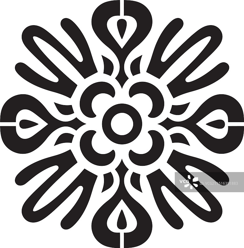 达雅克民族风格丛林珠宝图案设计图片素材