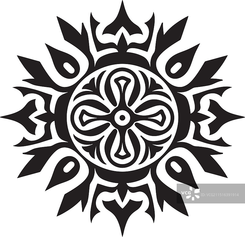 达雅克文化画布图案标志展示图片素材