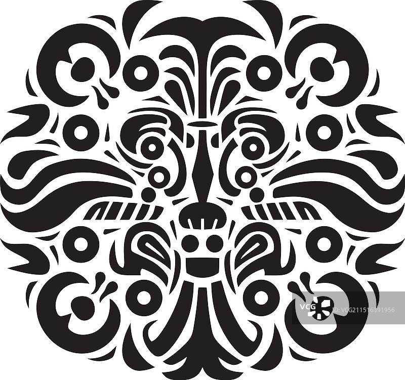 增强达雅克图案图形的部落宝藏图片素材