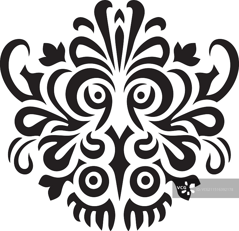 达雅克文化画布图案标志图片素材