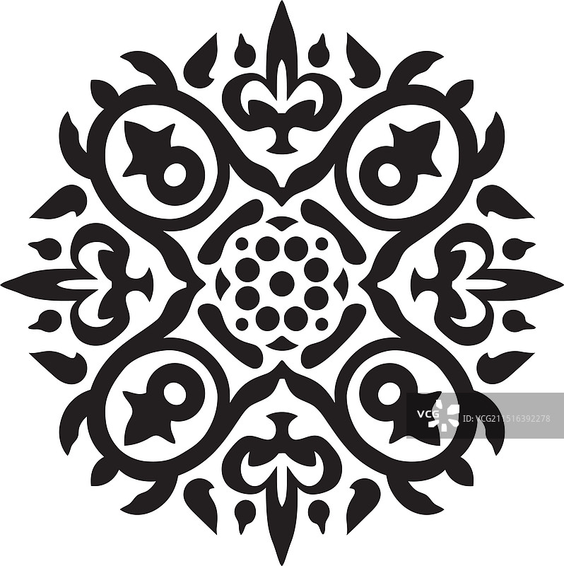 充满活力的达雅克部落挂毯设计图片素材