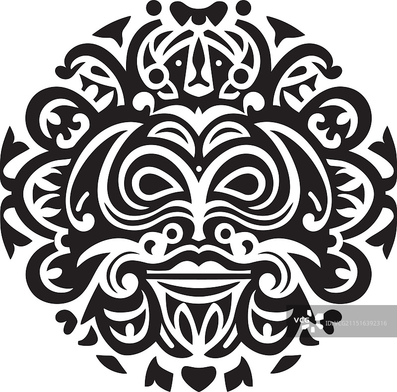 带有鲜艳达雅克图案的丛林宝石图案图片素材