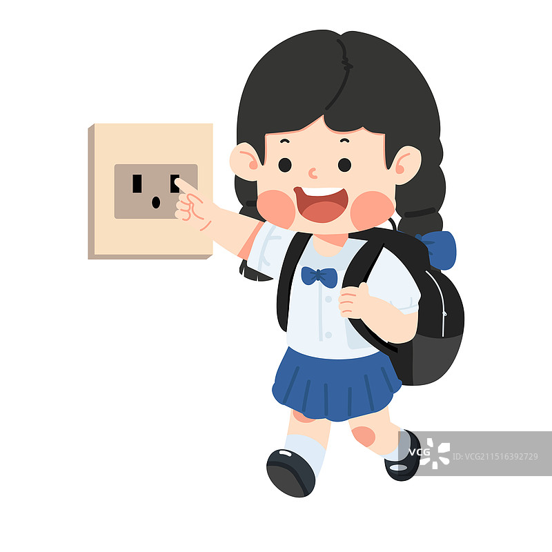 小孩触摸电源插座图片素材