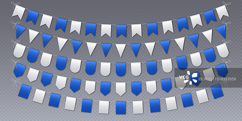 白色嘉年华派对三角旗图片素材