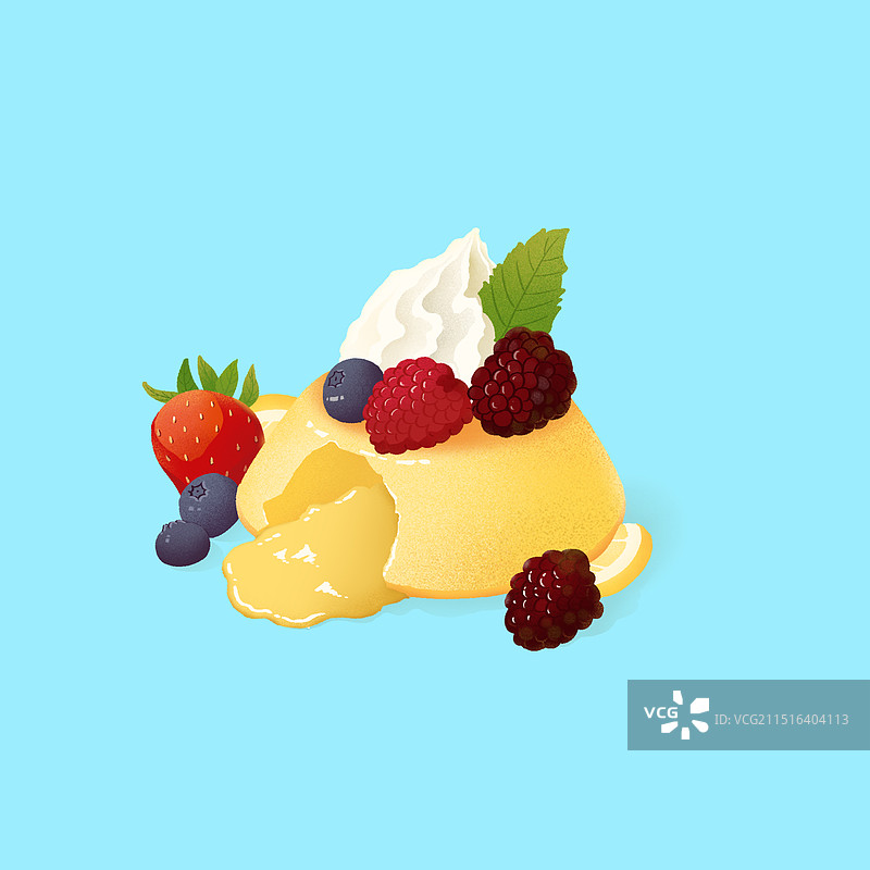 高颜值且香甜可口的甜品蛋糕图片素材