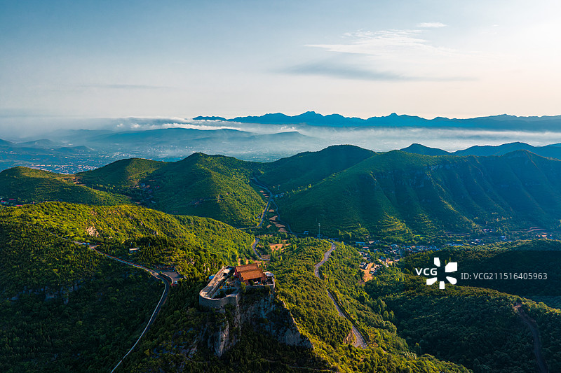 航拍郑州巩义石佛寺图片素材