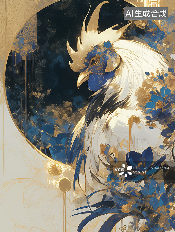 【AI数字艺术】精致壁画十二生肖动物图片素材