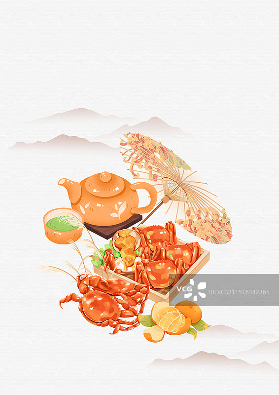 秋分二十四节气插画图片素材