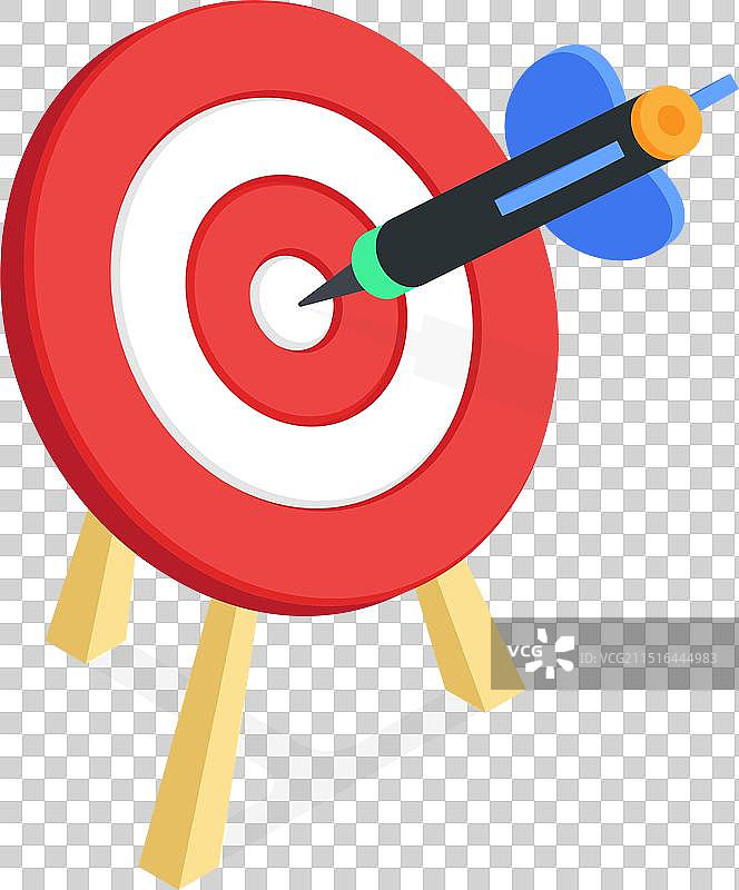 带有完美瞄准的2.5D靶心图片素材