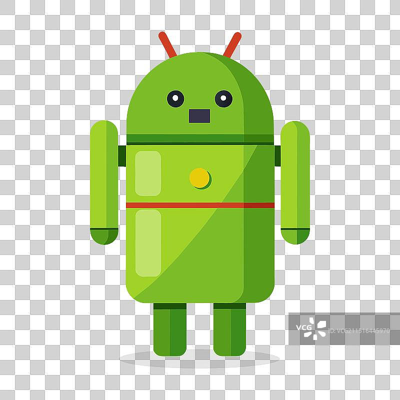 白色背景上的安卓扁平图标图片素材
