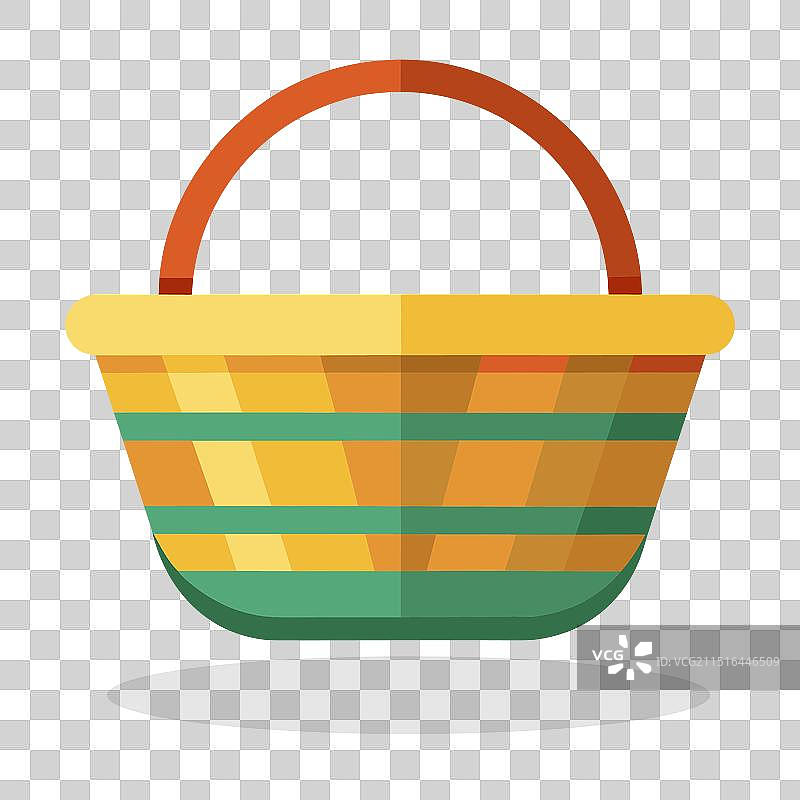 白色背景上的篮子图片素材