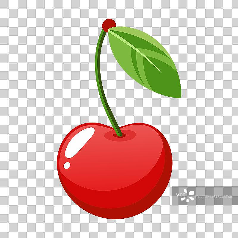 扁平风格的独立樱桃图片素材