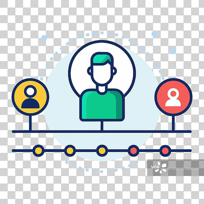 客户管理人数折线图图片素材