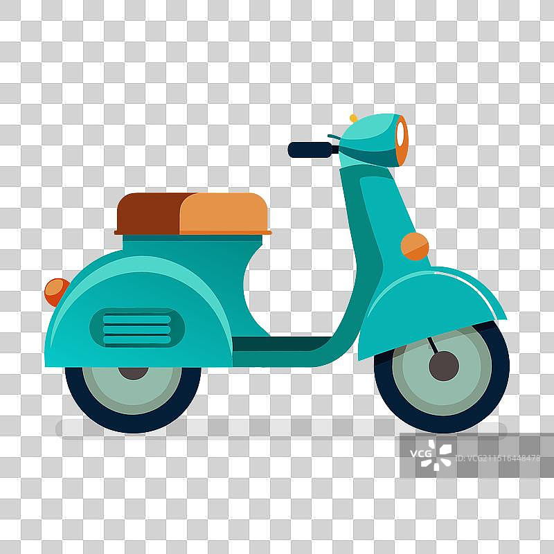 白色背景上的滑板车图片素材