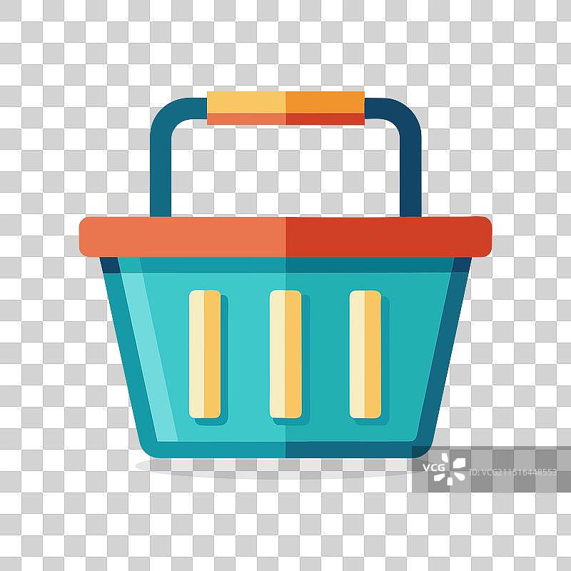 扁平风购物篮图片素材