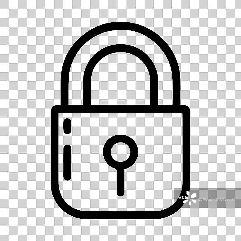 安全图标或现代线条符号线条艺术图片素材