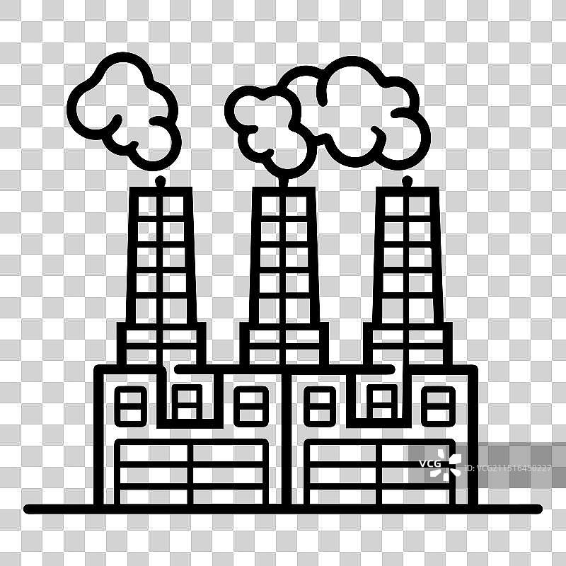 污染图标或现代线条符号线条艺术图片素材