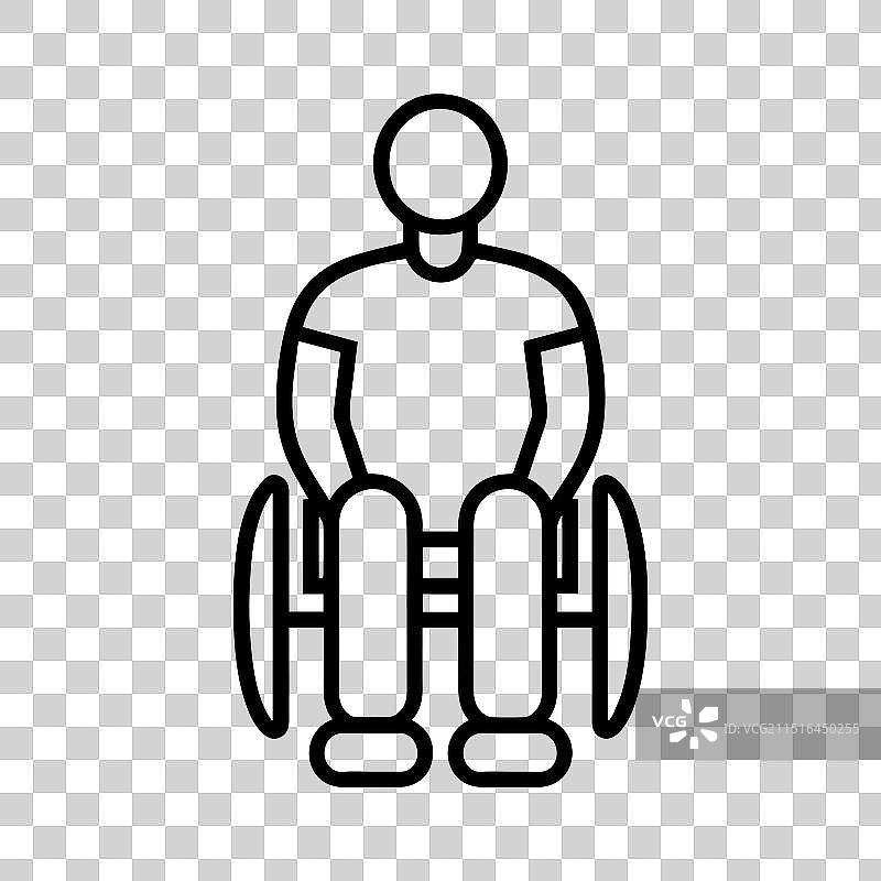 营养不良图标或现代线条符号线条艺术图片素材