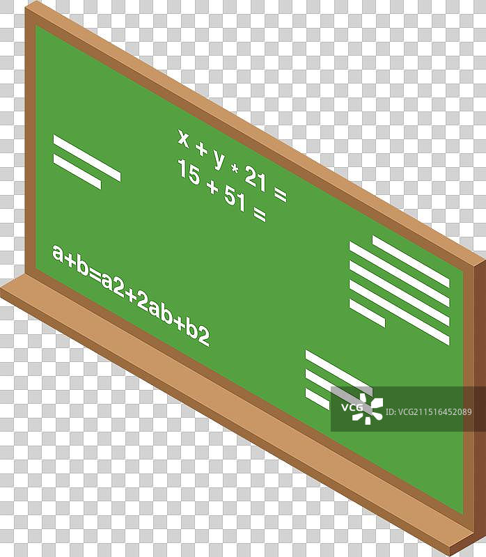 绿色学校黑板上的数学公式图片素材