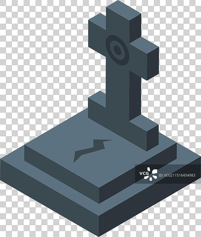 带有十字架的古老墓碑图片素材