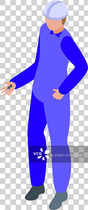 手持煤炭的矿工角色2.5D图片素材