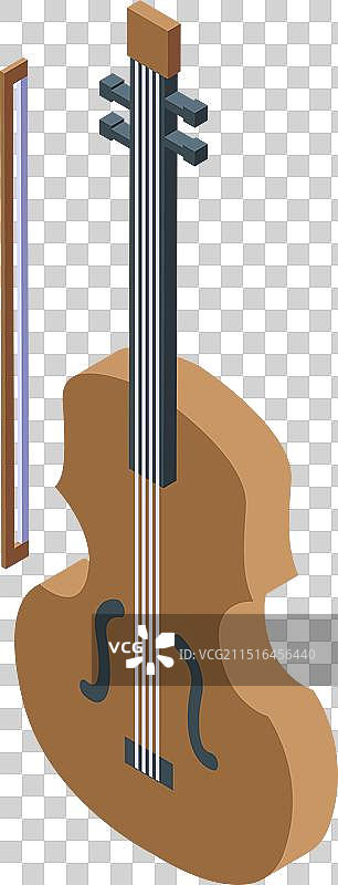 带弓的古典小提琴2.5D图图片素材