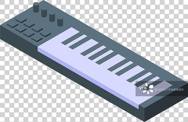 用于演奏音乐的现代合成器键盘图片素材