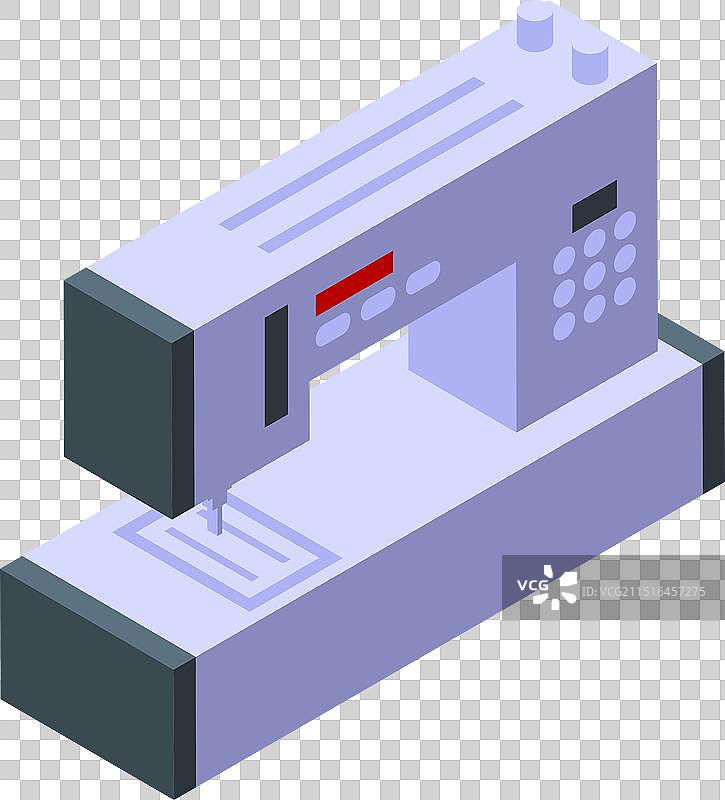 放在桌子上的电动缝纫机图片素材