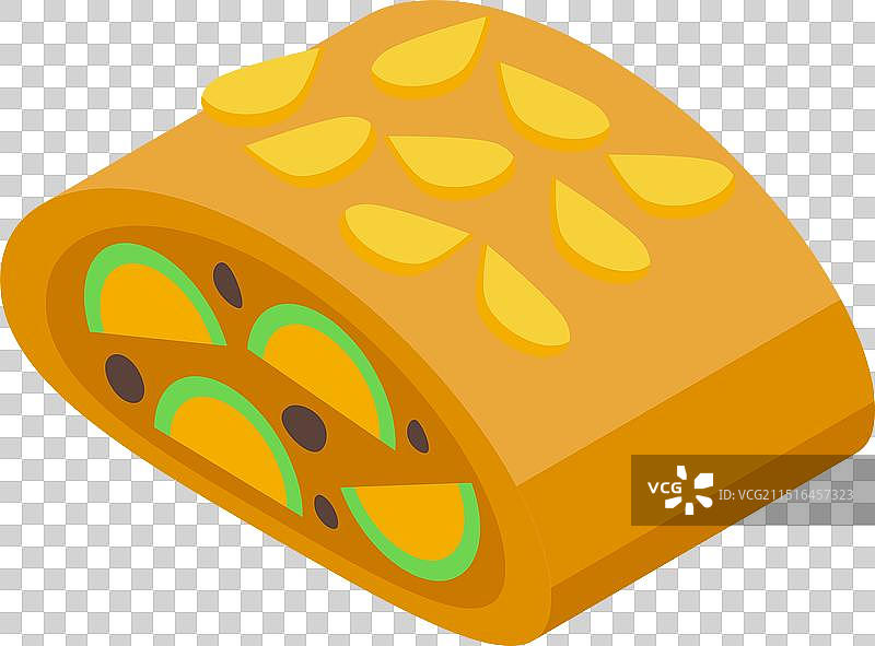 2.5D图标：水果馅饼图片素材