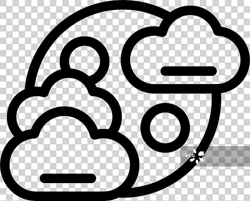 云层遮挡的满月图片素材