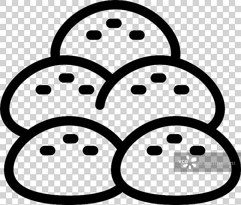 一堆新鲜出炉的芝麻面包图片素材