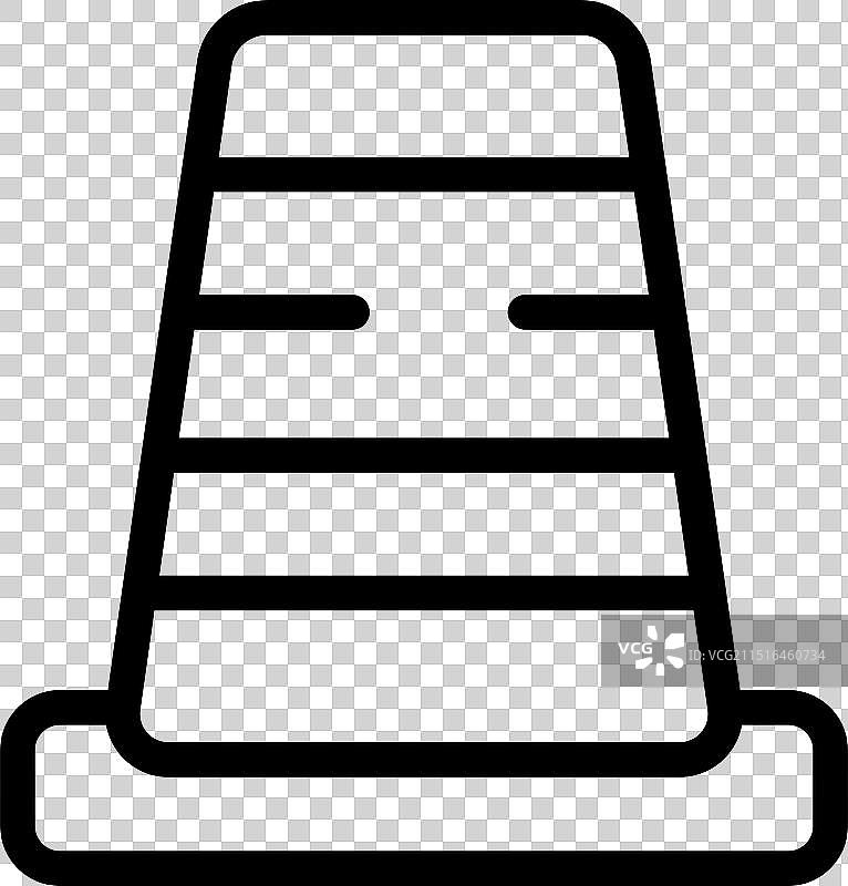 代表道路施工的交通锥图片素材