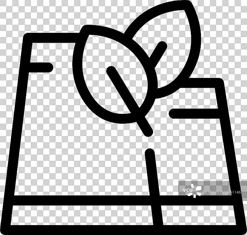 可持续包装线条画图片素材