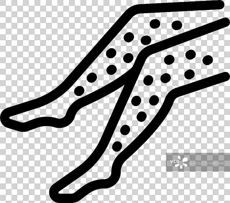 显示静脉曲张腿部的女人图标图片素材